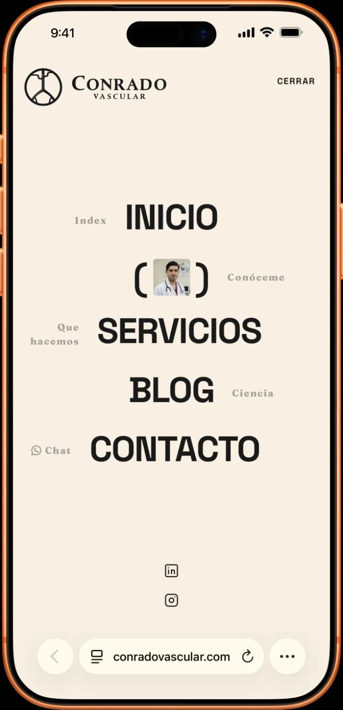 Conrado Vascular en iPhone